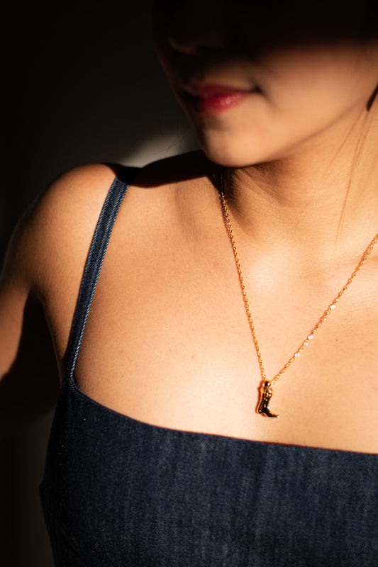 Cowboy Boots Necklace 18K Gold Plated