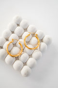 18K Gold Plated Big Twist Circle Hoop Earrings
