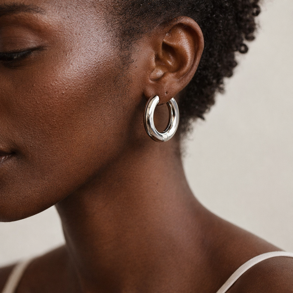 bold hoop earrings