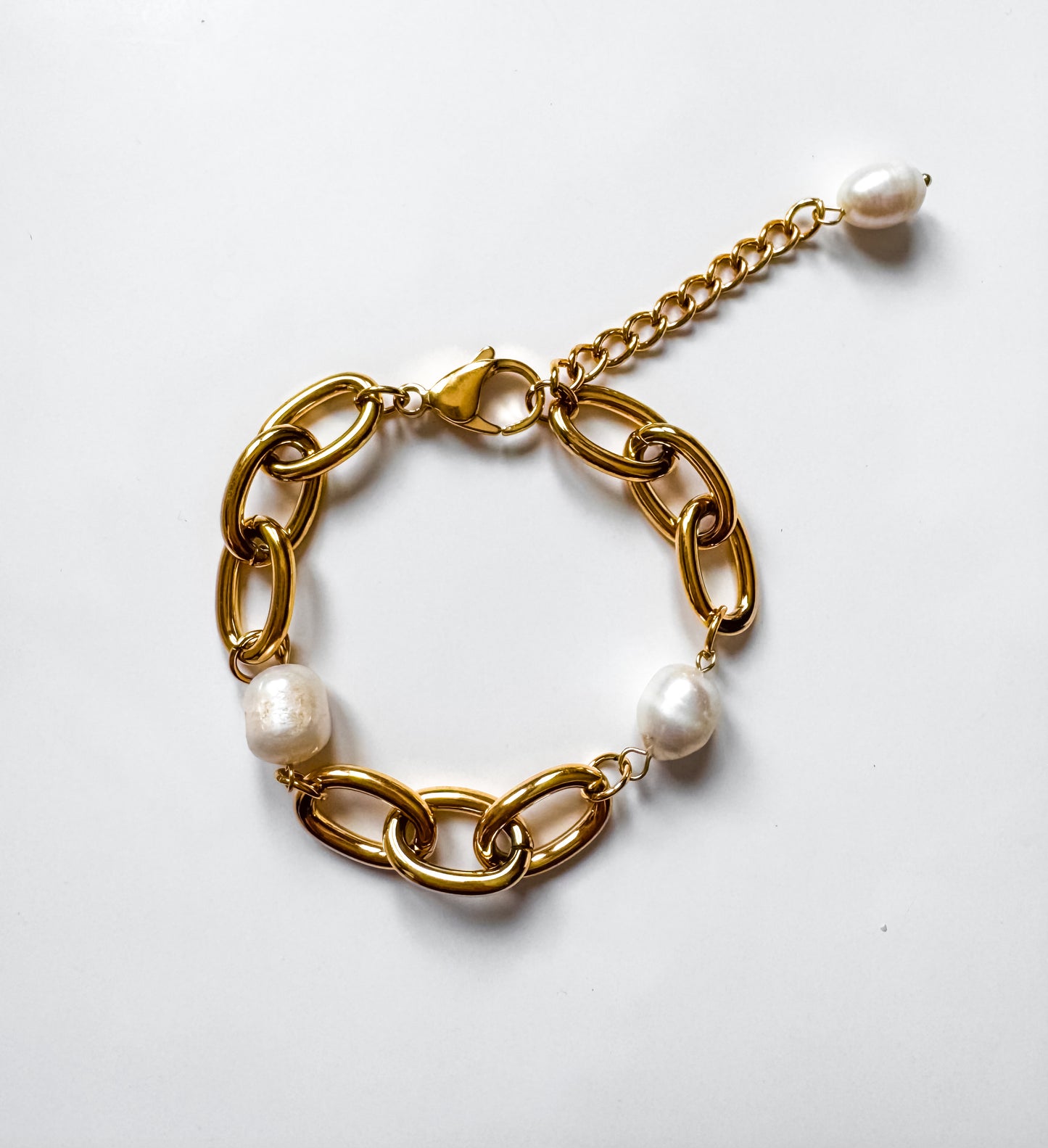 Amara Link Chain Pearl Bracelet