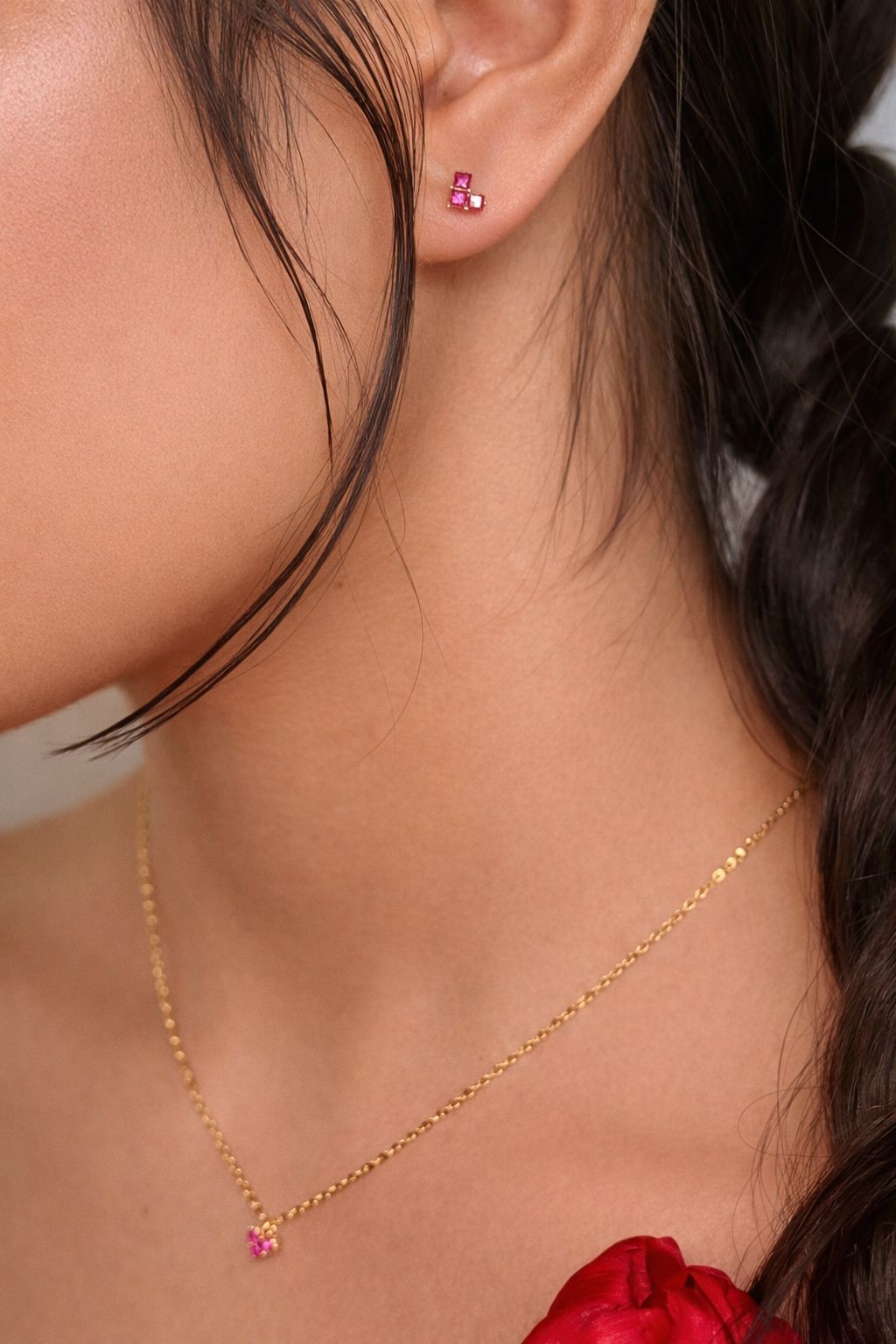 Dainty-pink-heart-earrings-for-everyday-wear