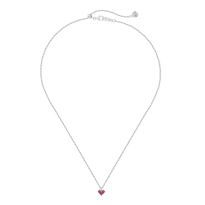 Heart Zirconia Pendant Necklace - Sterling Silver