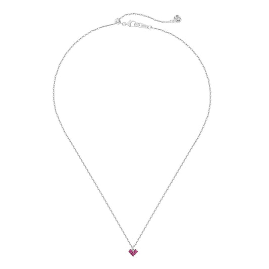 Heart Zirconia Pendant Necklace - Sterling Silver