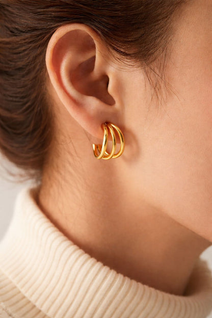 Gold hoop earrings